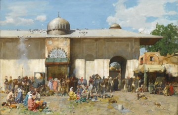 市場の風景 アルベルト・パジーニ Oil Paintings